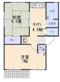 シティハイム八坂北【1階】の間取り