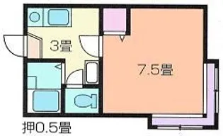 レジデンス花A【1階】の間取り