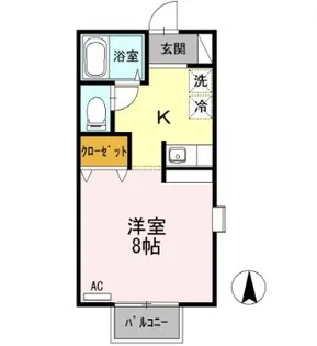 ジェネスハイツ【1階】の間取り