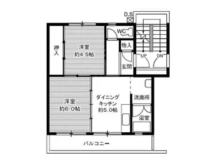 ビレッジハウス笹川1号棟【4階】の間取り