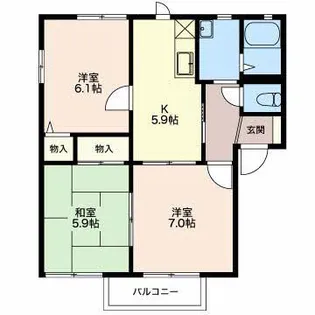 カサグランデB【2階】の間取り