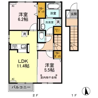 コートヤードC【2階】の間取り