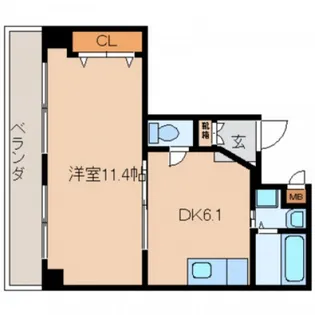 プレイス十日市【7階】の間取り
