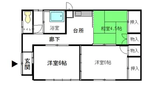 山形県酒田市亀ケ崎5【一戸建】の間取り