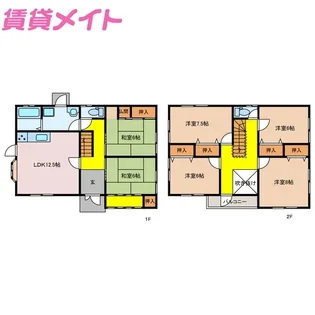 三重県四日市市楠町南五味塚【一戸建】の間取り