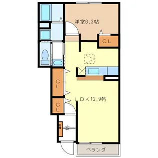 フォレスタ ロヴィーネ 2【1階】の間取り
