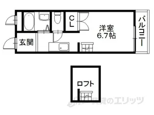 1Kの間取り画像