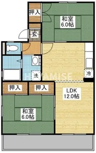 セジュール田上【1階】の間取り