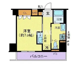 ジェノヴィア東日本橋駅前グリーンヴェール【6階】の間取り