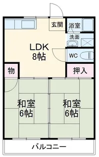 サンハイツ喜代住【1階】の間取り