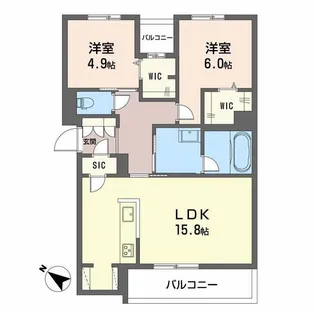 プランドール【2階】の間取り