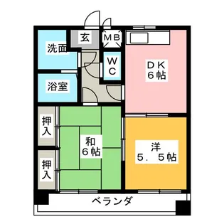 サンデンハイツ金山【6階】の間取り