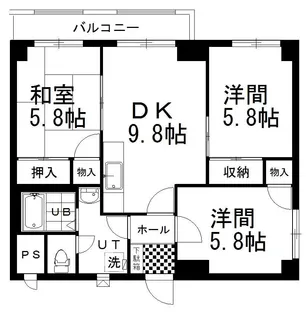 CINQ ARCADIA【4階】の間取り