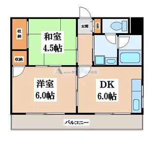 メゾンドール若江北【3階】の間取り