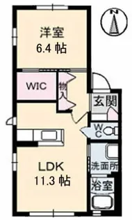 ハーモニー桜木 A棟【1階】の間取り