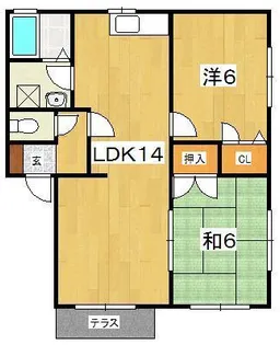エスポワール鴨宮【1階】の間取り