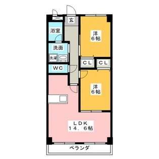 アーバンハイム小碓【3階】の間取り