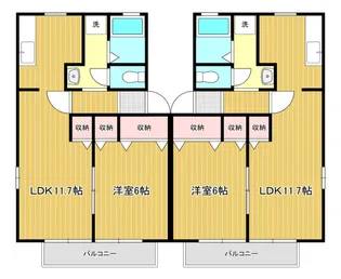 ウィルモア住吉【1階】の間取り