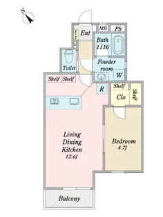 Legato一之江【3階】の間取り
