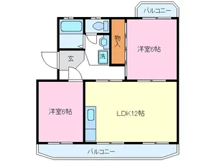 カターラ三清【1階】の間取り