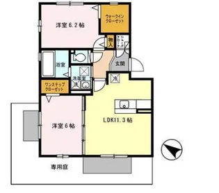 コージィ・ボナール【1階】の間取り