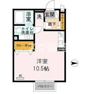 1Rの間取り画像