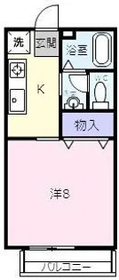 三重県伊賀市平野北谷【アパート】の間取り