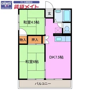 サンフレンズ藤方【1階】の間取り