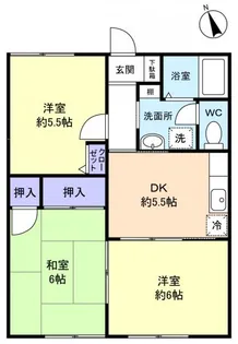 グランメール萱田【1階】の間取り