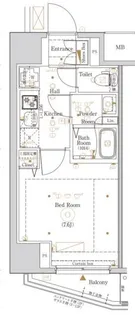 KNOTS大山(ノットオオヤマ)【2階】の間取り