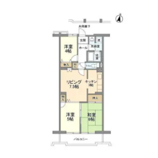 神奈川県大和市中央林間8【マンション】の間取り