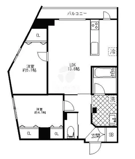 SunPlace神楽坂【8階】の間取り