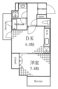 東京都江東区門前仲町1【マンション】の間取り