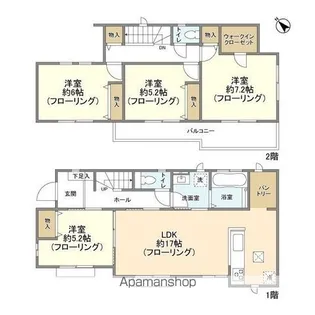 千葉県野田市上花輪【一戸建】の間取り