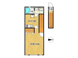 ヴィラ元町3【2階】の間取り