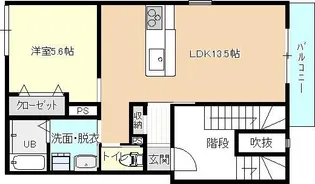 プライムステージ松福【1階】の間取り