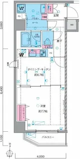 GENOVIA南千住Vskygarden【4階】の間取り