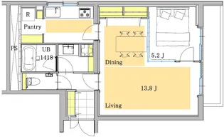 フラットグリーン【3階】の間取り