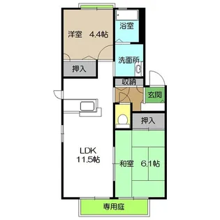 レジェンドA棟【1階】の間取り