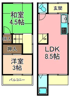 東京都足立区関原3【アパート】の間取り