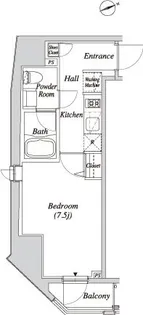 クレセント虎ノ門新橋【11階】の間取り