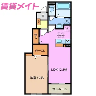 ベルメゾン シャトン I【1階】の間取り