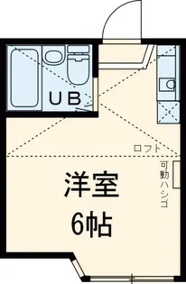 ユナイト上町ヘルマンミュラー【1階】の間取り