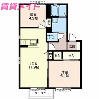 VANTAGE A【2階】の間取り