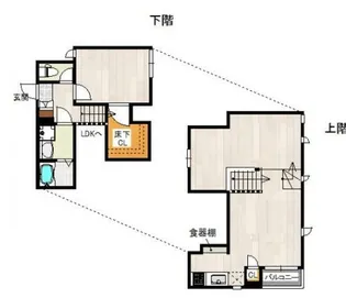 CB千葉ルティア【2階】の間取り