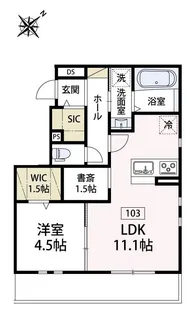 カーサ・ルピナス【1階】の間取り