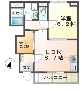 愛知県名古屋市南区鳴尾2【アパート】の間取り