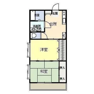 福田コーポ【1階】の間取り