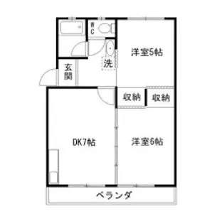 スカイハイツ【2階】の間取り