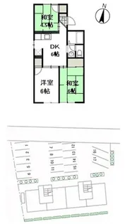 グリーンハイツ森安【1階】の間取り